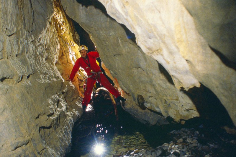 im alten Höhlenteil (Hölloch im Mahdtal)